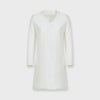 Ivory stretch mini tunic dress wool twill