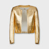 Gold padded bolero lambskin leather
