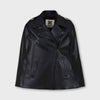 Black mini biker cape leather lambskin 