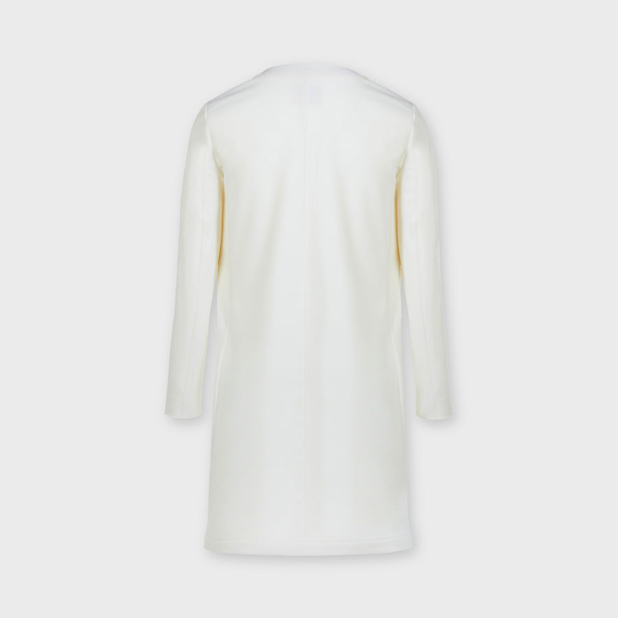 Ivory stretch mini tunic dress wool twill